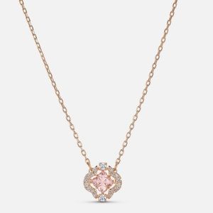 Swarovski rose gold dance necklace